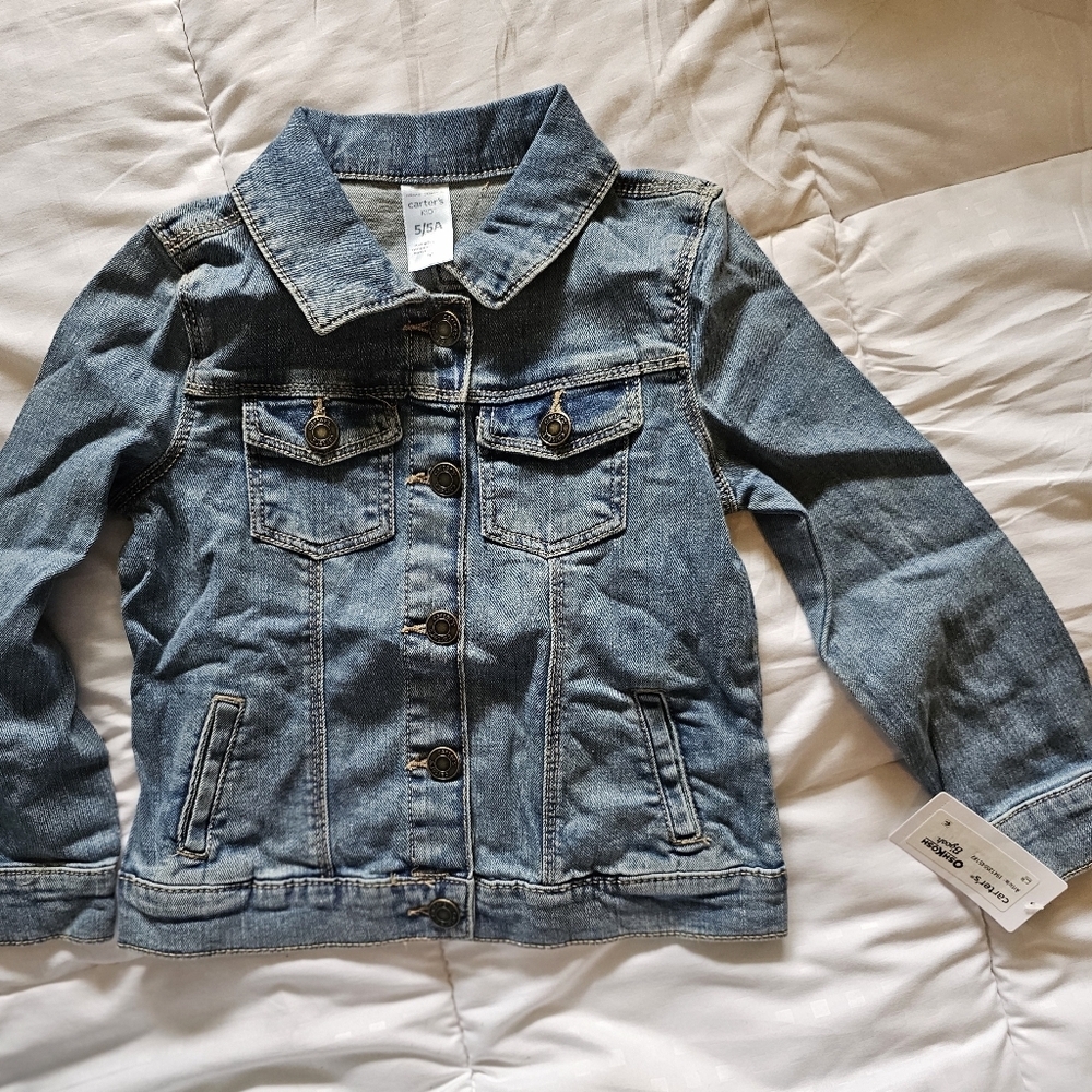 Blue Jean Jacket Classic Denim Style NWT Size 5 Carters